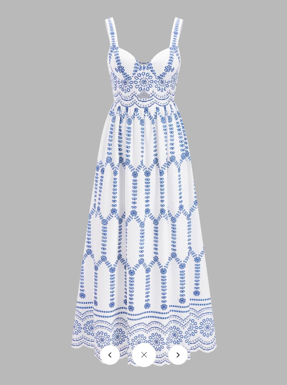 NWT Commense Boho Floral Print Cut-Out Maxi Dress Sz S - Picture 1 of 5
